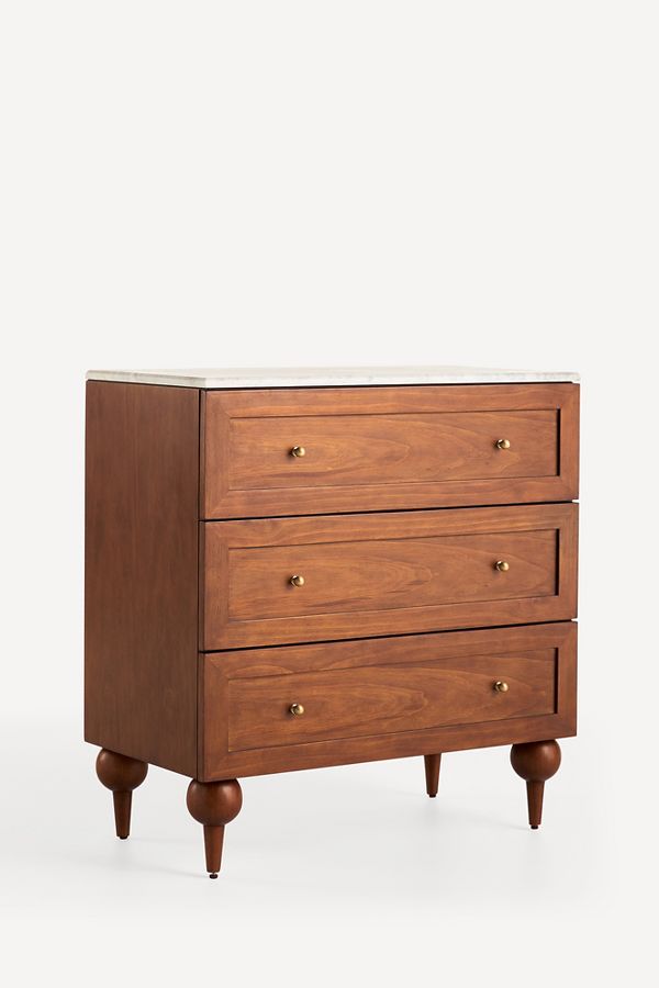 Slide View: 2: Fern Three-Drawer Dresser