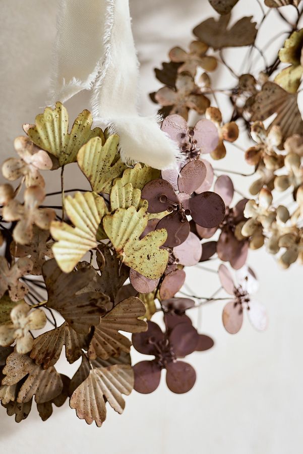 Slide View: 2: Hydrangea Iron Wreath