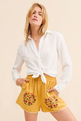 Meadows Caspia Embroidered Shorts