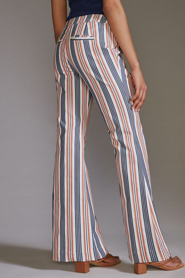 Slide View: 2: Striped Flare Pants