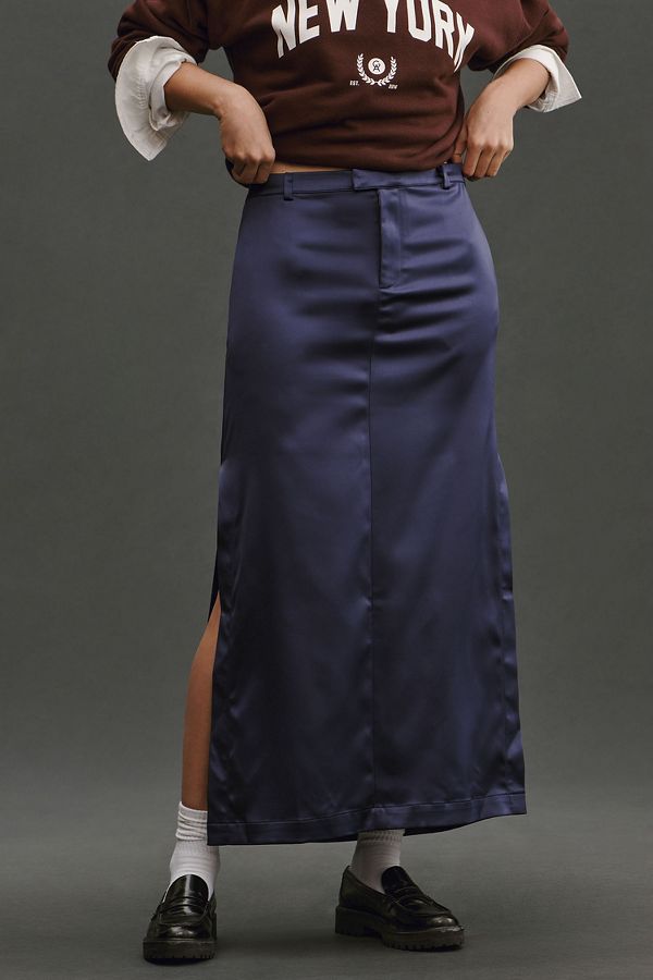 Slide View: 3: Maeve Sateen Trouser Skirt