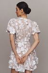 Thumbnail View 2: Elliatt Selene Short-Sleeve V-Neck 3D Floral Lace Mini Dress