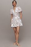 Thumbnail View 3: Elliatt Selene Short-Sleeve V-Neck 3D Floral Lace Mini Dress