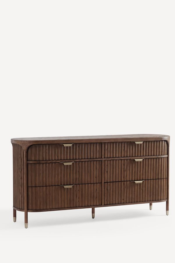 Slide View: 2: Isla Fluted Six-Drawer Dresser