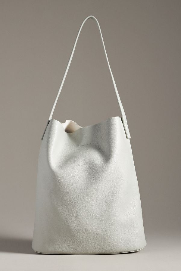 Slide View: 2: The Joss Faux-Leather Bucket Tote w/Mini Pouch