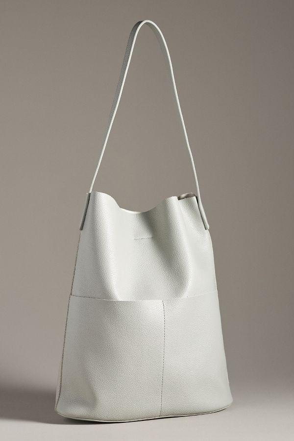 Slide View: 1: The Joss Faux-Leather Bucket Tote w/Mini Pouch