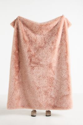 Chloe Tipped Faux-Fur Throw Blanket