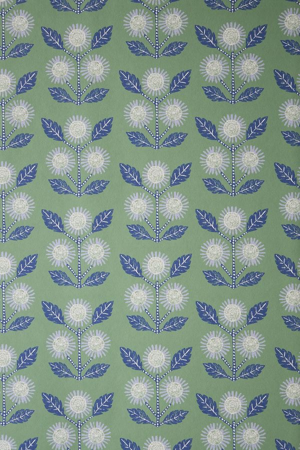 Slide View: 2: Ellen Merchant Green Wallpaper