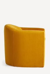 Slide View: 4: Sculptural Performance Velvet Occasional Chair