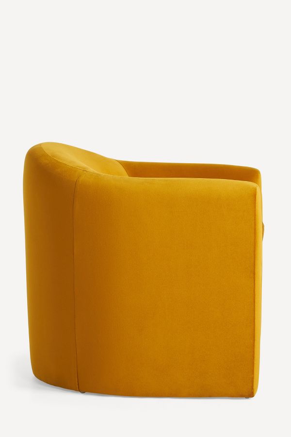 Slide View: 4: Sculptural Performance Velvet Occasional Chair