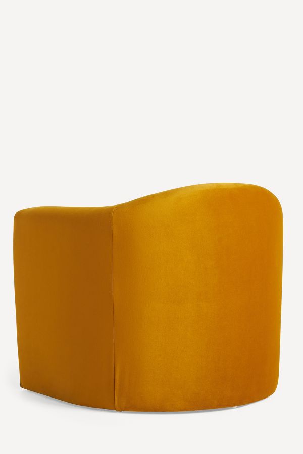 Slide View: 5: Sculptural Performance Velvet Occasional Chair