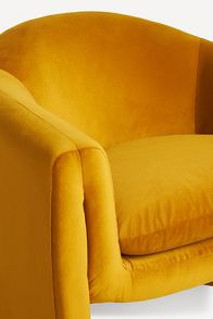 Slide View: 6: Sculptural Performance Velvet Occasional Chair