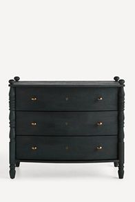 Slide View: 1: Spindle Three-Drawer Dresser