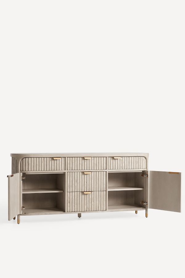 Slide View: 4: Isla Fluted Wood Buffet