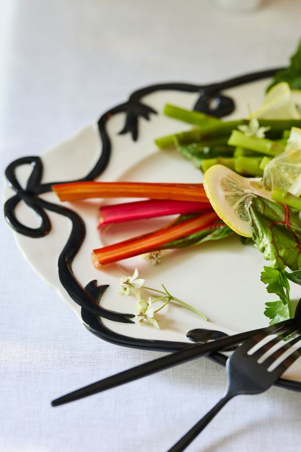 Slide View: 2: Benedita Bow Ceramic Stoneware Platter