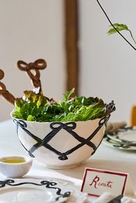 Slide View: 3: Benedita Bow Ceramic Stoneware Serve Bowl