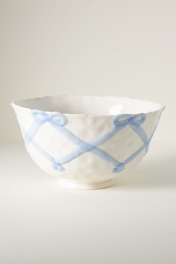 Slide View: 1: Benedita Bow Ceramic Stoneware Serve Bowl