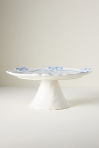 Slide View: 1: Benedita Bow Ceramic Stoneware Cake Stand