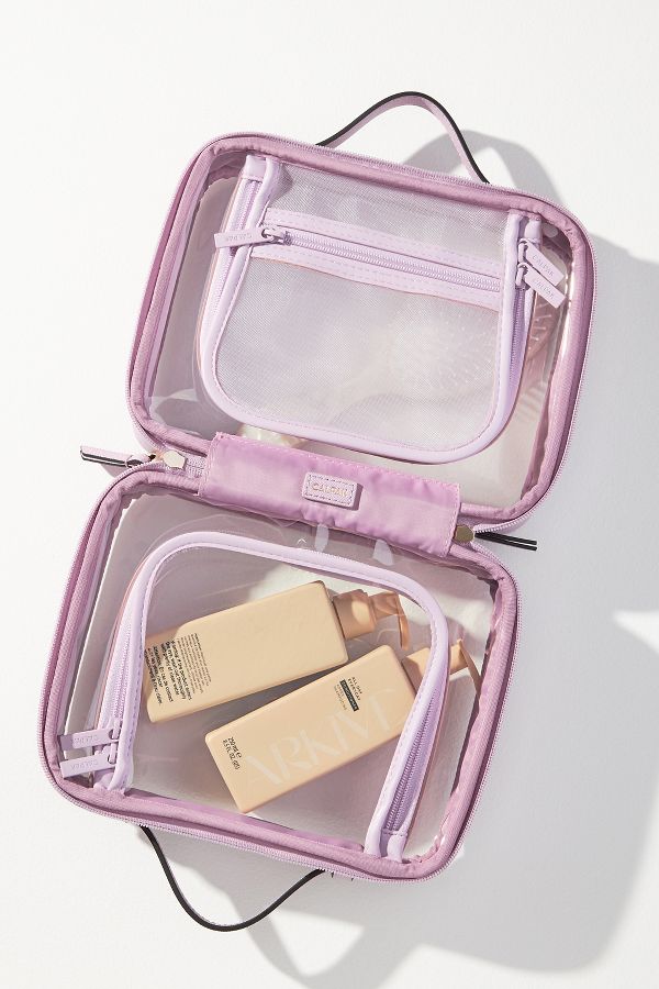 Slide View: 1: CALPAK Medium Clear Cosmetics Case