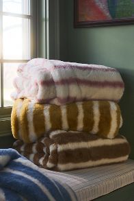 Slide View: 1: The Sophie Faux-Fur Throw Blanket