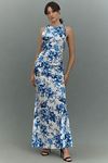 Thumbnail View 1: BHLDN Mariella High-Neck Satin Maxi Dress