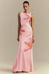 Thumbnail View 1: BHLDN Mariella High-Neck Satin Maxi Dress