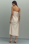 Thumbnail View 3: BHLDN Lyla Strapless Side-Slit Satin Midi Dress