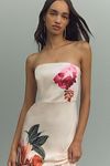 Thumbnail View 4: BHLDN Lyla Strapless Side-Slit Satin Midi Dress