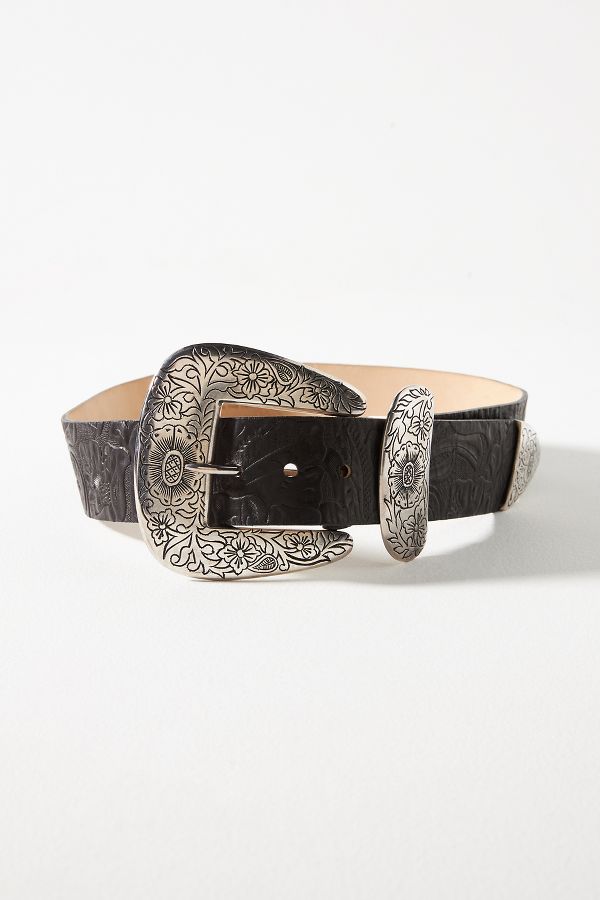 Slide View: 2: Streets Ahead Braun Western Big Buckle Belt