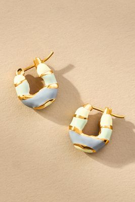 Joanna Laura Constantine Multicolor Enamel Mini Hoop Earrings