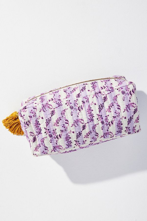 Slide View: 2: Tassel Printed Make-Up Bag