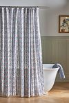 Thumbnail View 1: Lanie Printed Cotton Slub Shower Curtain