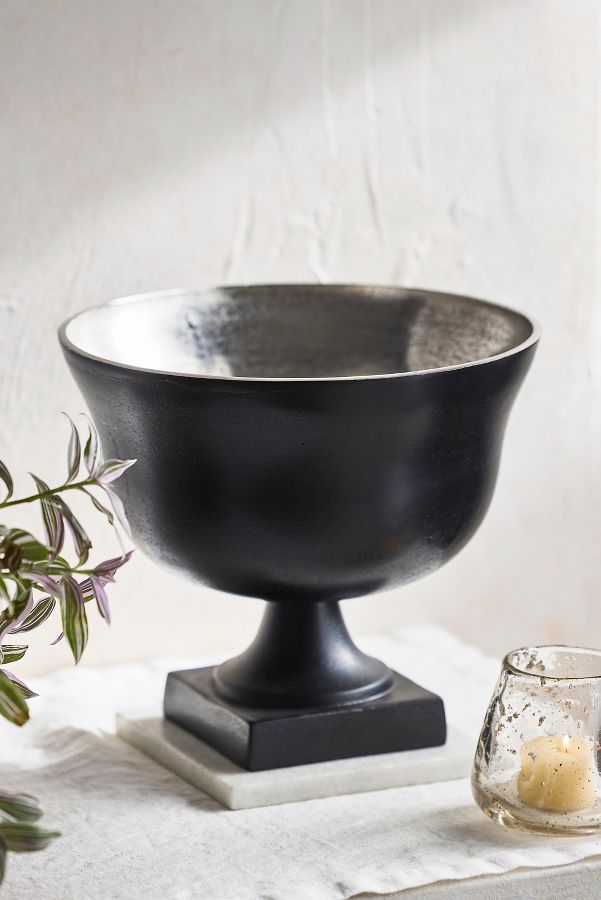 Slide View: 4: Black Aluminum Wide Mouth Urn