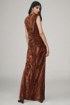 Thumbnail View 2: Ronny Kobo Hayley V-Neck Column Velvet Maxi Dress