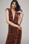 Thumbnail View 3: Ronny Kobo Hayley V-Neck Column Velvet Maxi Dress