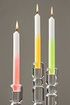 Thumbnail View 1: Pink Stories Dip Dye Glitter Taper Candles, Set of 3