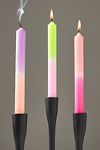 Thumbnail View 1: Pink Stories Dip Dye Neon Taper Candles, Set of 3