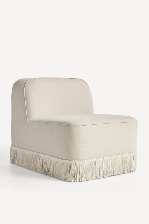 Slide View: 2: Sinclair Fringe Armless Chair