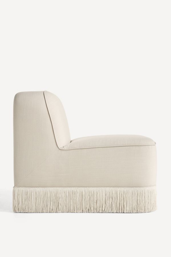 Slide View: 3: Sinclair Fringe Armless Chair