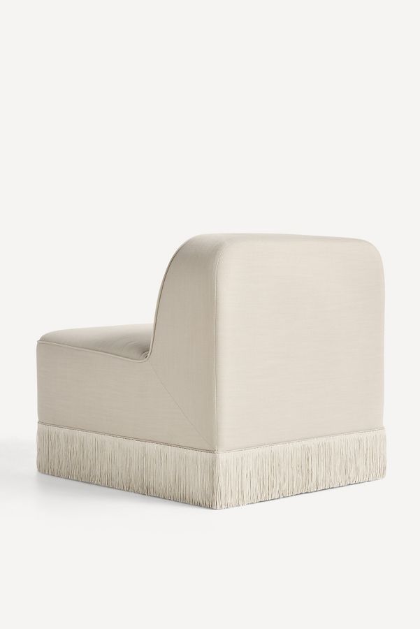 Slide View: 4: Sinclair Fringe Armless Chair