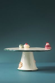 Slide View: 1: Holifaye Ceramic Stoneware Cake Stand