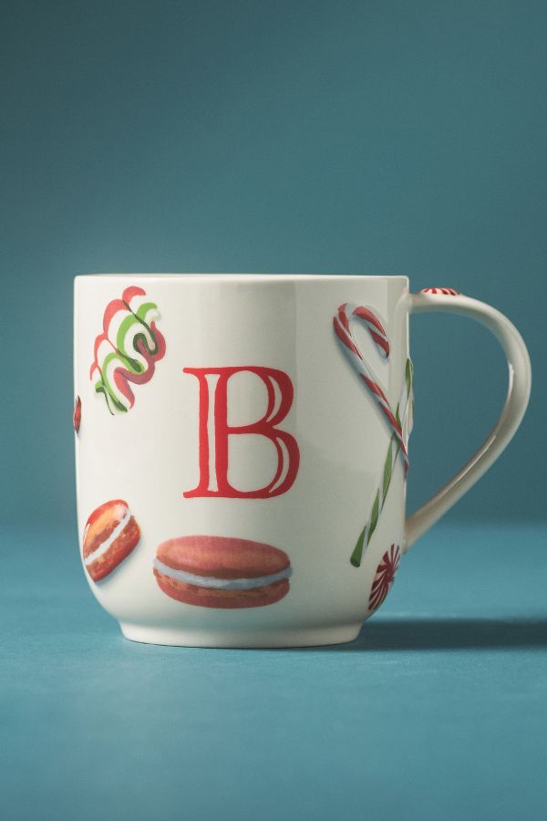 Slide View: 1: Holifaye Stoneware Monogram Mug