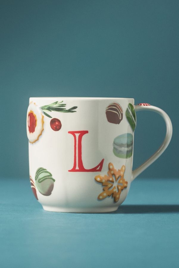 Slide View: 1: Holifaye Stoneware Monogram Mug