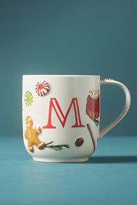 Slide View: 1: Holifaye Stoneware Monogram Mug