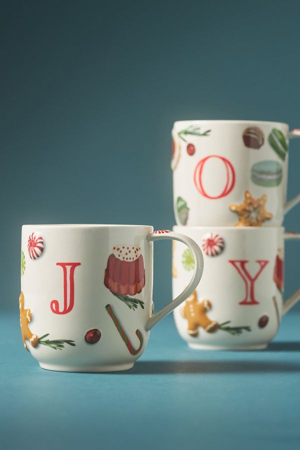 Slide View: 2: Holifaye Stoneware Monogram Mug