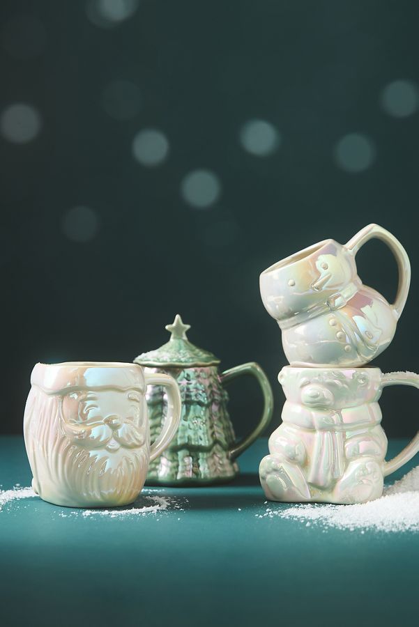 Vista diapositiva: 2: Tazza in Gres Orso Polare Merry Luster