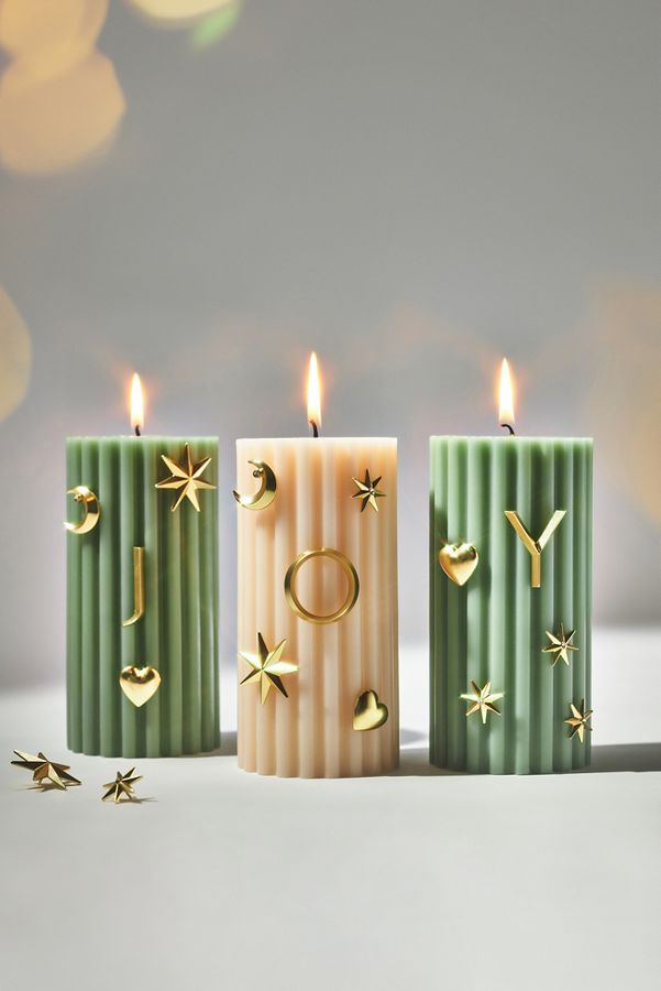 Slide View: 3: Fluted Pillar Candle