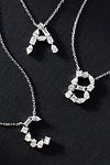 Thumbnail View 2: White Gold Diamond Monogram Necklace