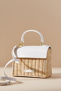 Slide View: 1: Modern Picnic Mini Wicker Lunch Bag