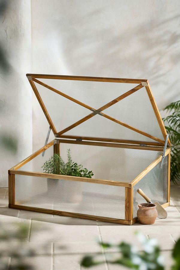 Slide View: 1: Teak Cold Frame Planter